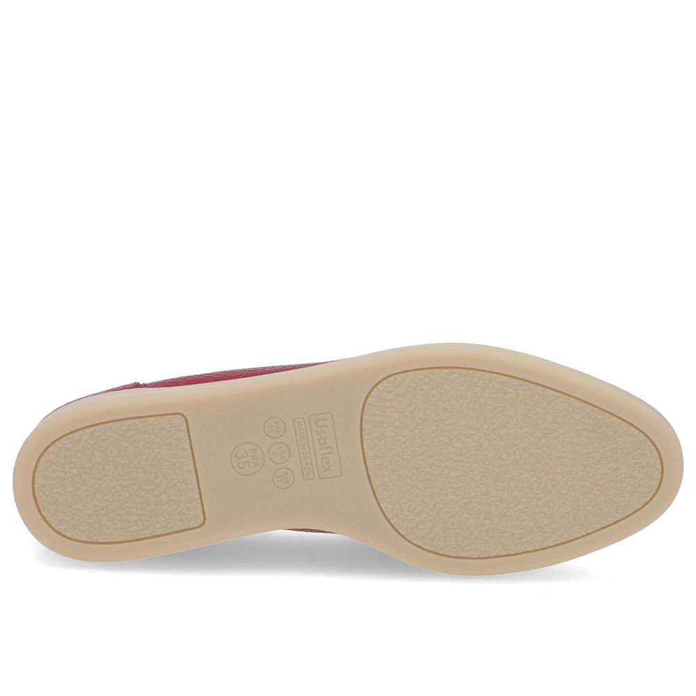 Loafer Urbano Vermelho Couro Bridão Vermelho 5