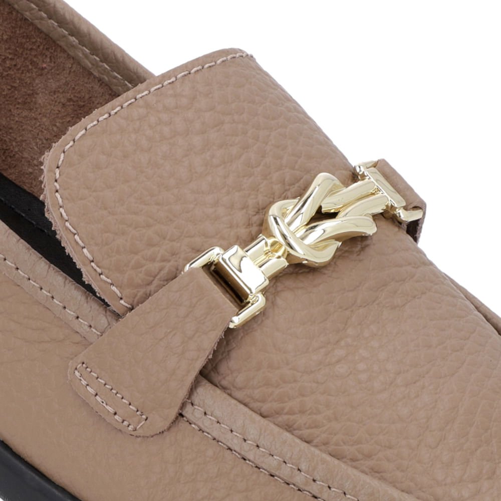 Loafer Casual Marrom Couro Tira Marrom 4