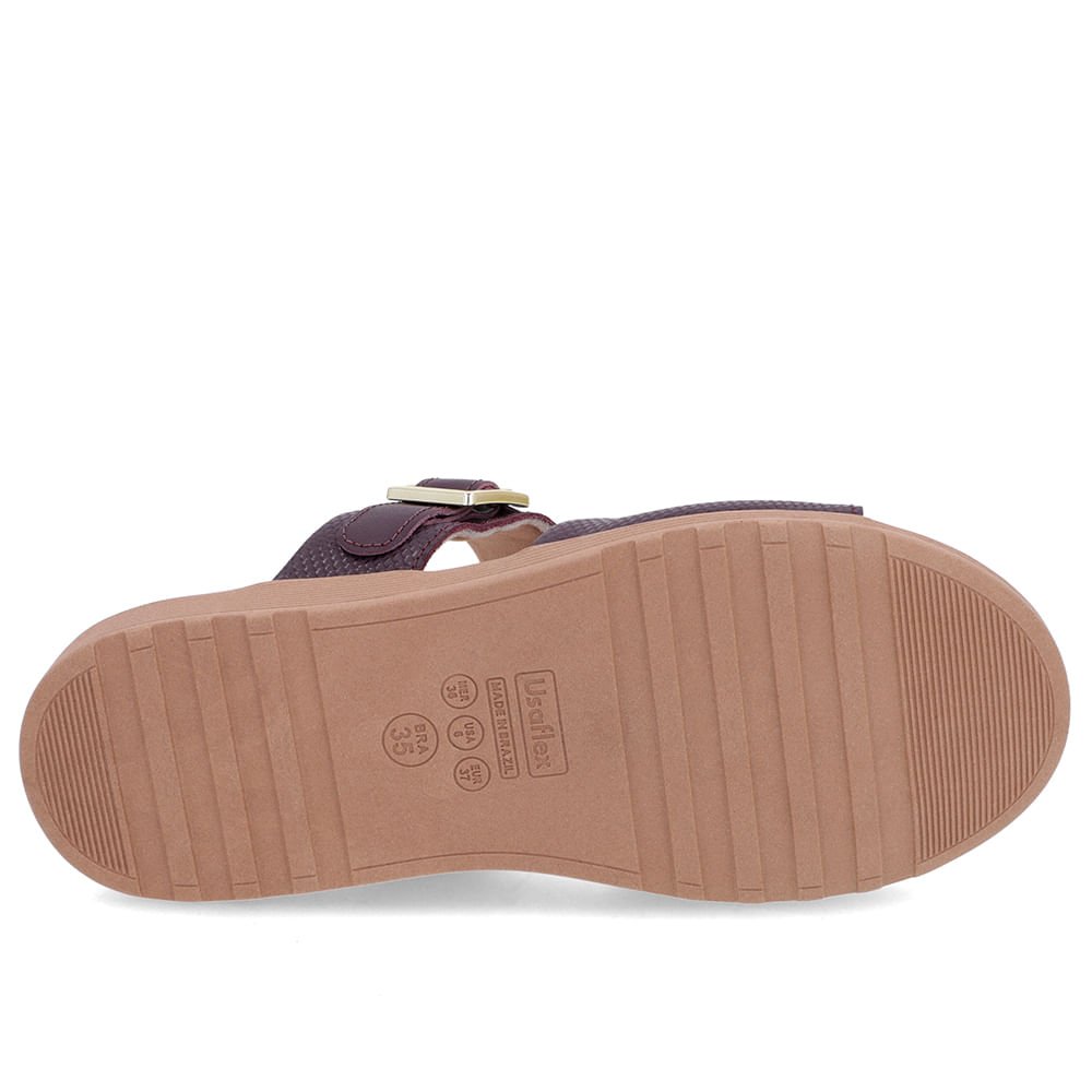 Slide Roxo Couro Plataforma Fivela Roxo 5