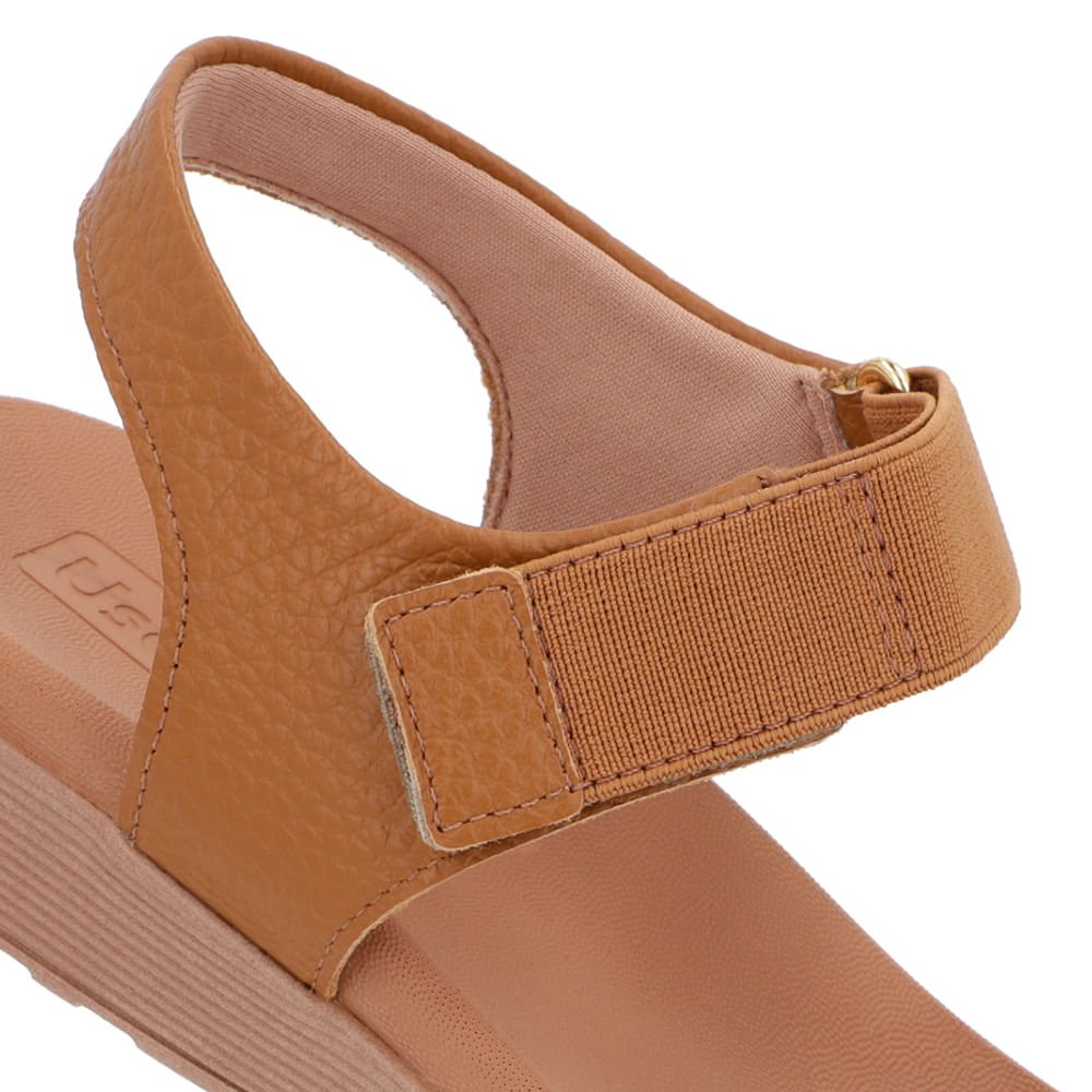 Sandália Casual Couro Marrom Marrom 4