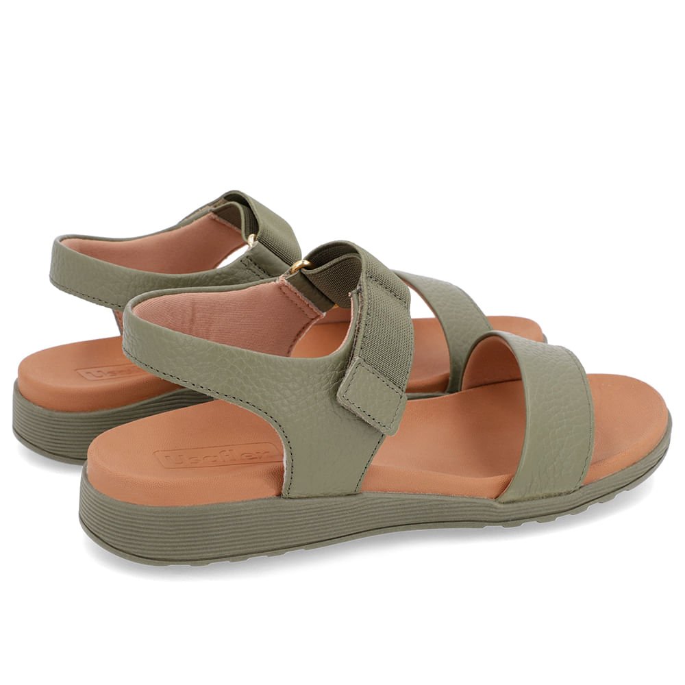 Sandália Casual Couro Verde Verde 3