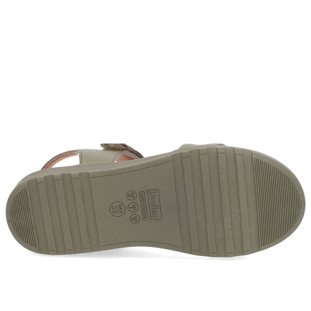 Sandália Casual Couro Verde Verde 5