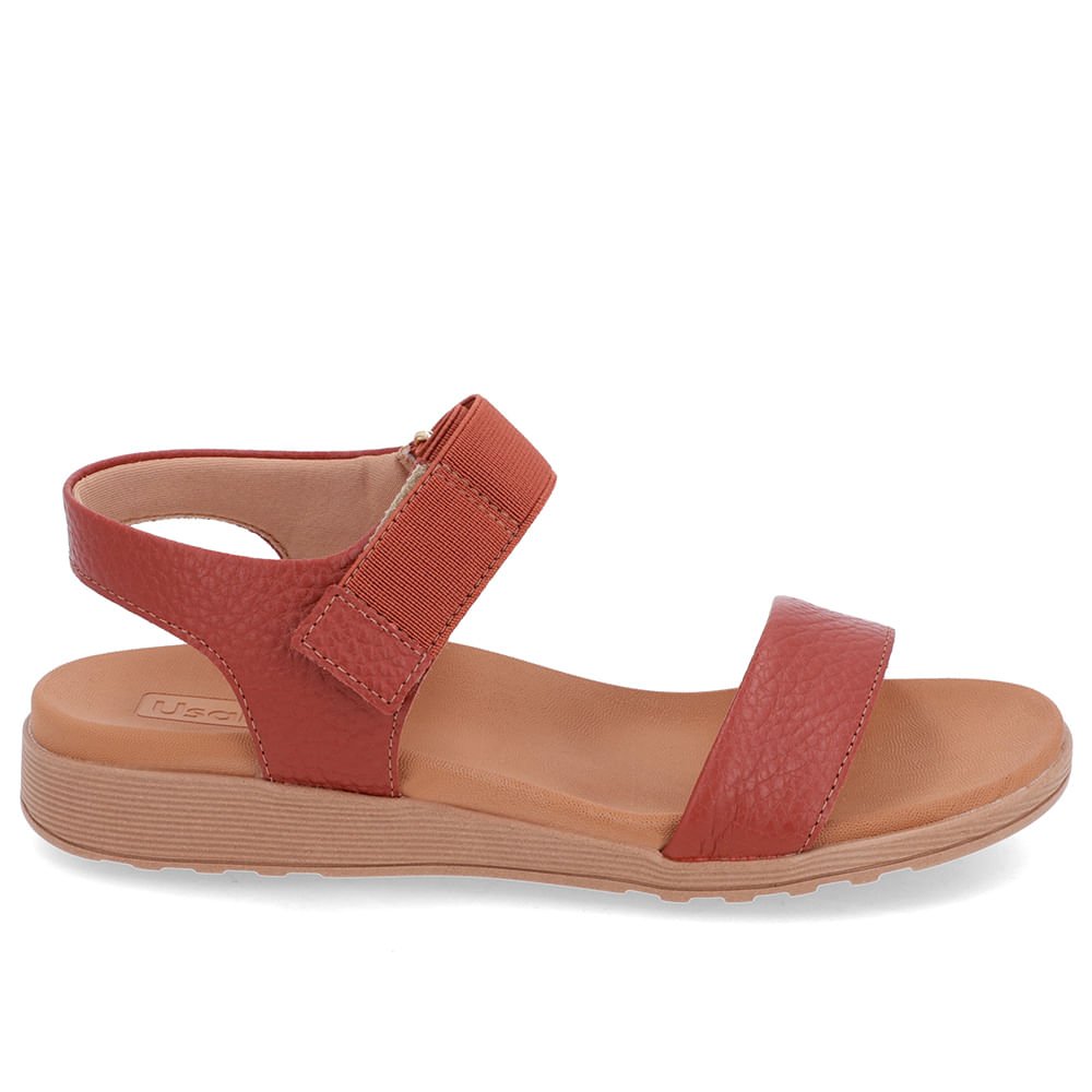 Sandália Casual Couro Marrom