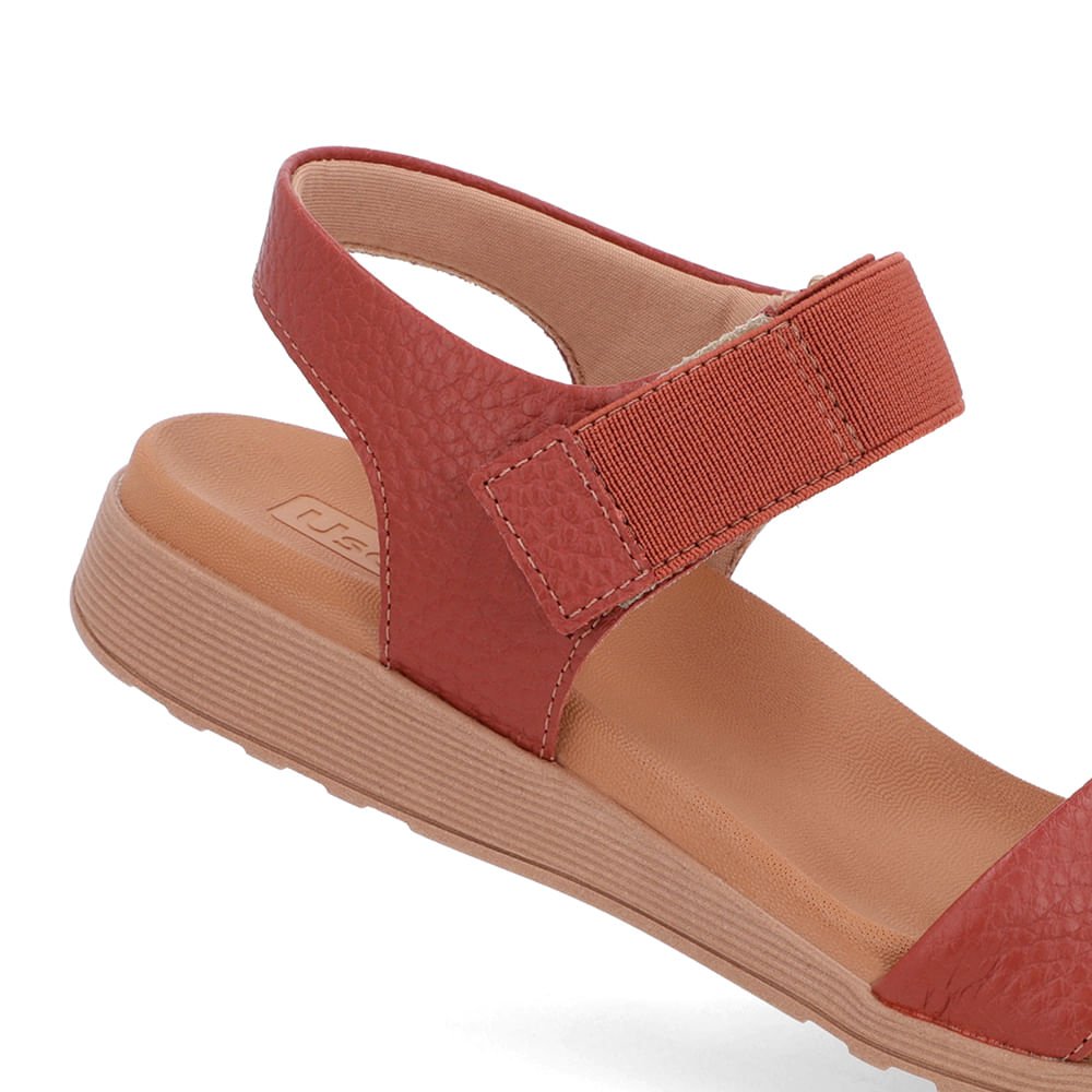 Sandália Casual Couro Marrom Marrom 4