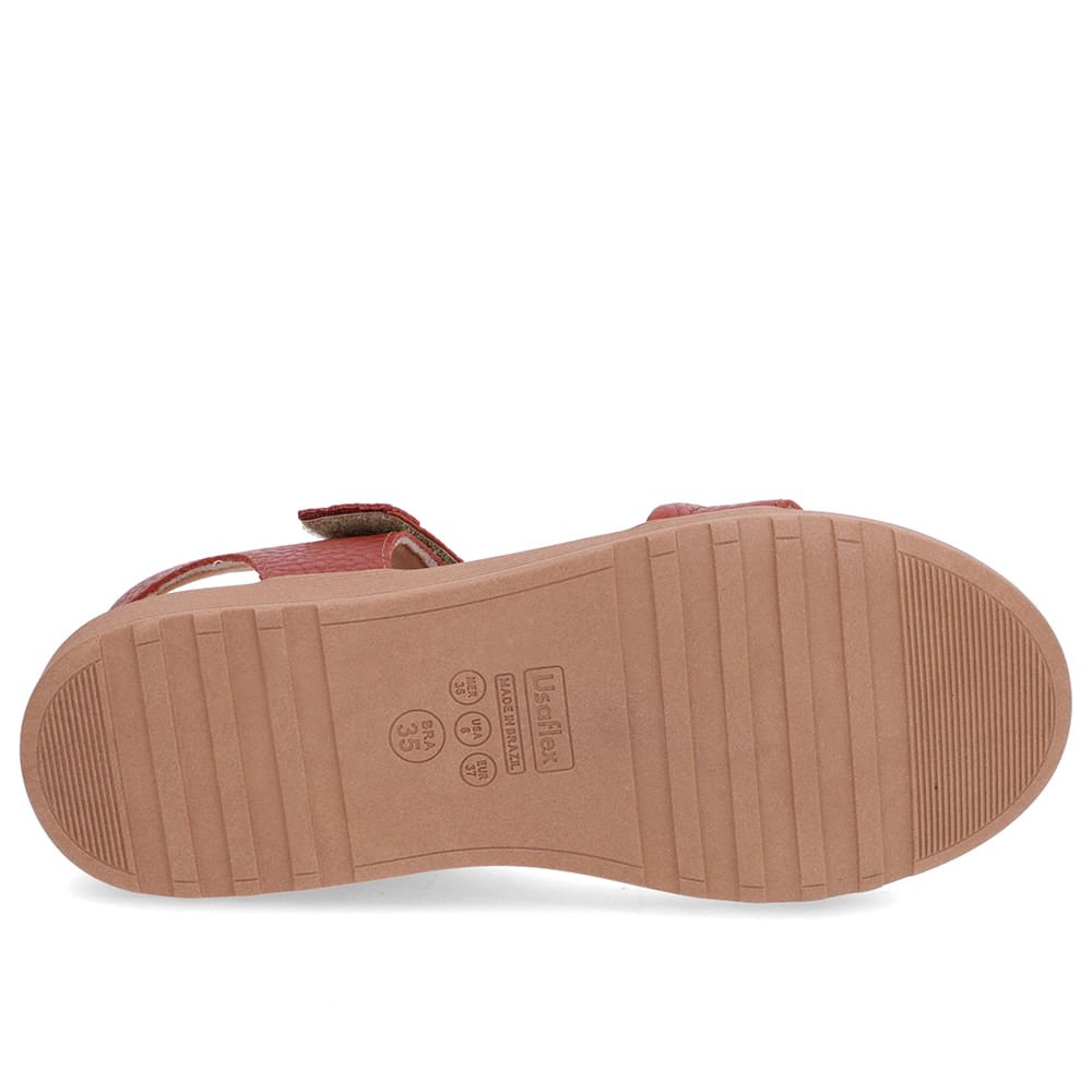 Sandália Casual Couro Marrom Marrom 5