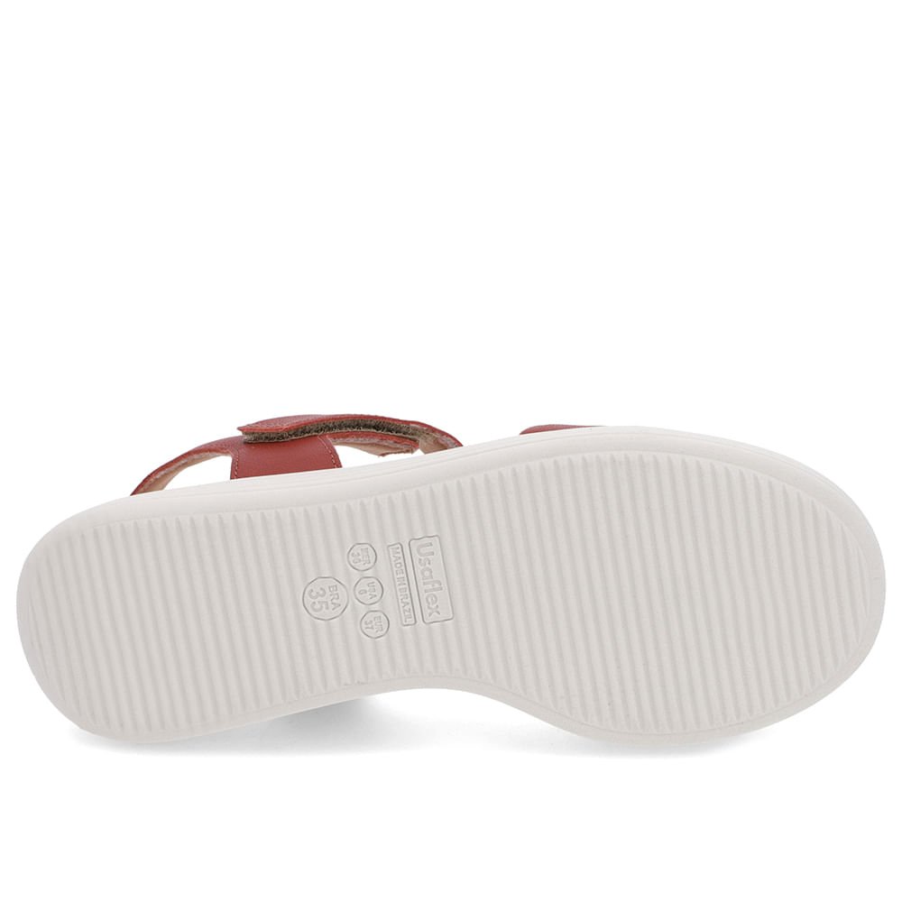 Sandália Casual Couro Marrom Sola Branca Marrom 5