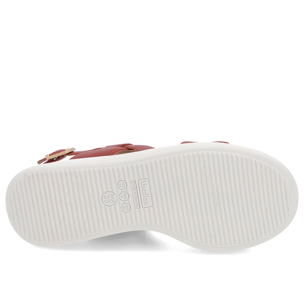 Sandália Salto Plataforma Couro Marrom Marrom 5