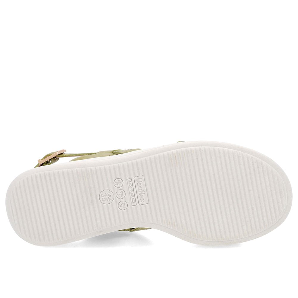 Sandália Salto Plataforma Couro Verde Verde 5