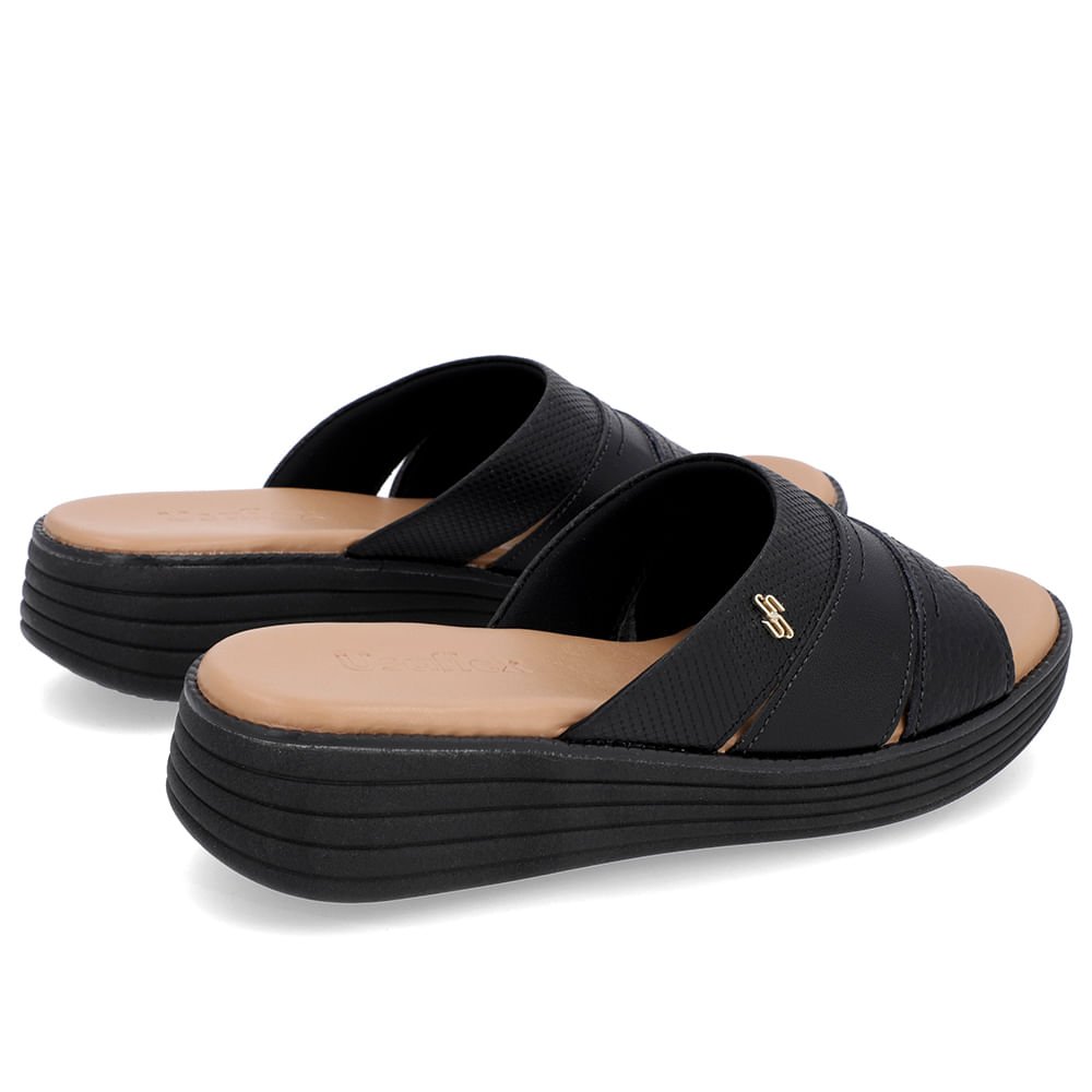 Tamanco Bico Redondo Couro Preto Preto 3