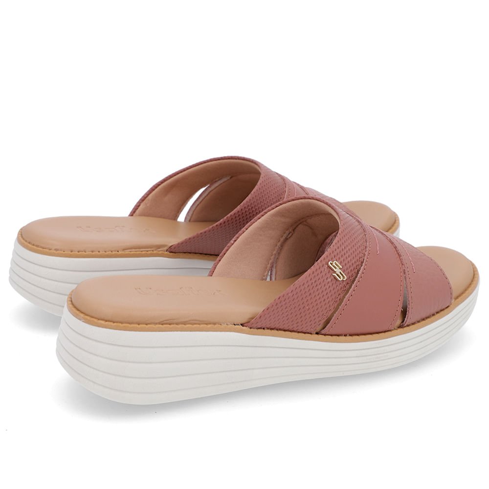 Tamanco Bico Redondo Couro Rosa Rosa 3