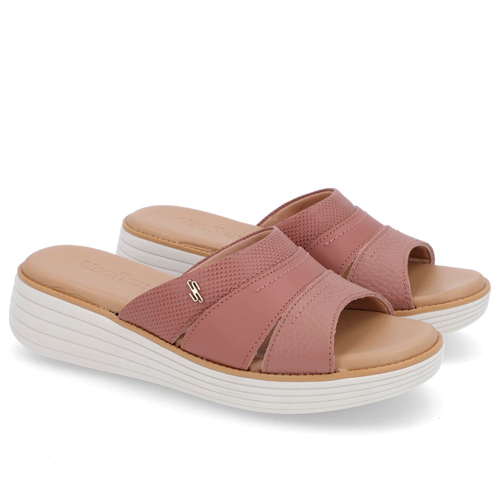 Tamanco Bico Redondo Couro Rosa Rosa 2