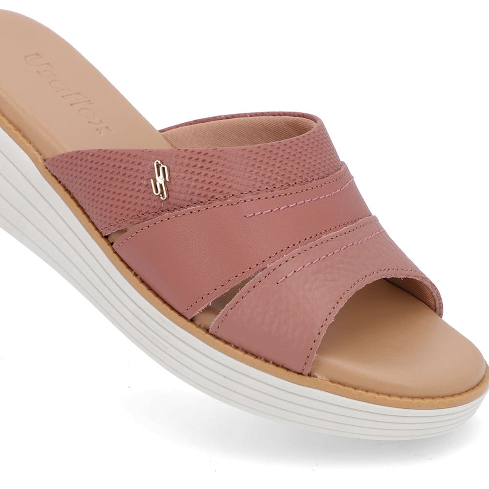 Tamanco Bico Redondo Couro Rosa Rosa 4