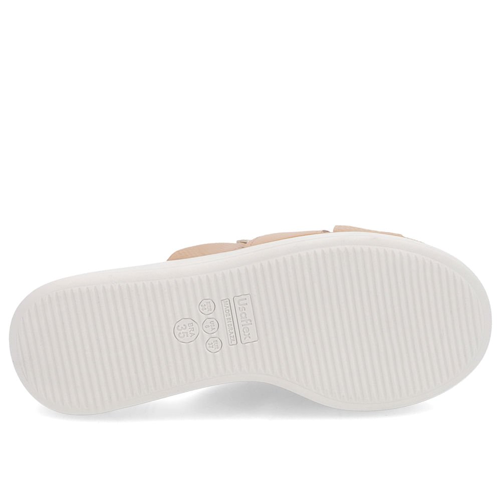 Tamanco Bico Redondo Couro Bege Bege 5