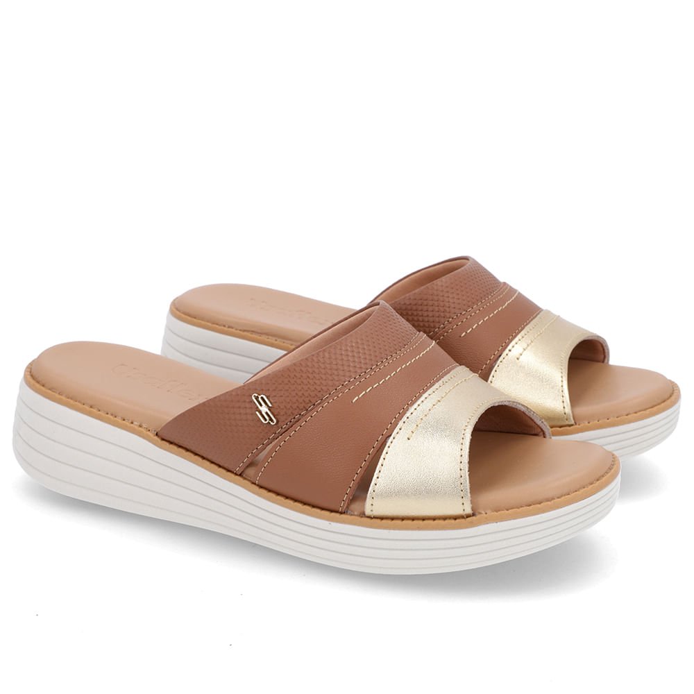 Tamanco Bico Redondo Couro Marrom Marrom 2