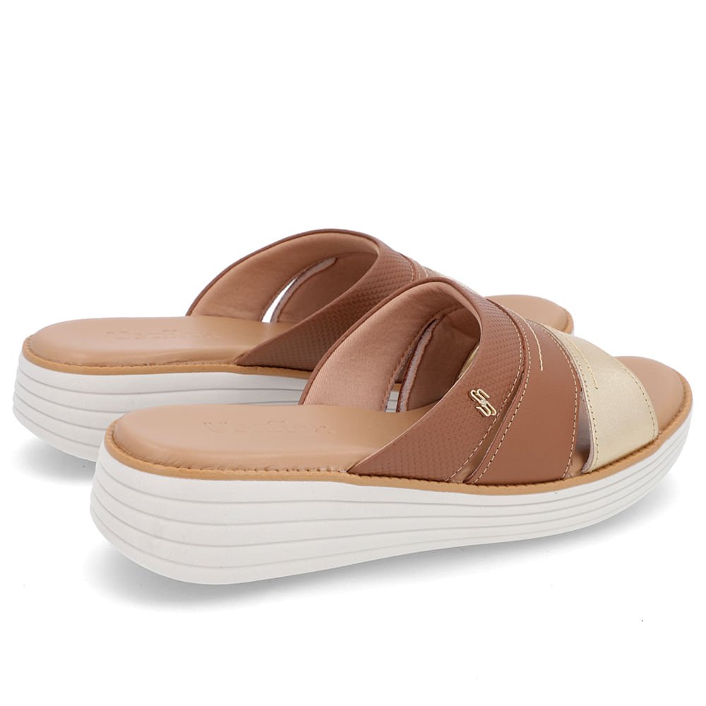 Tamanco Bico Redondo Couro Marrom Marrom 3