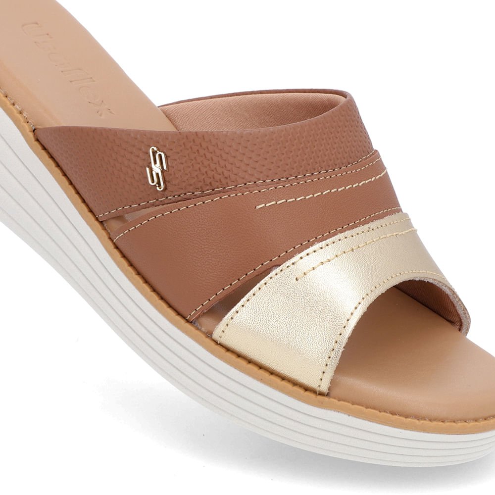 Tamanco Bico Redondo Couro Marrom Marrom 4