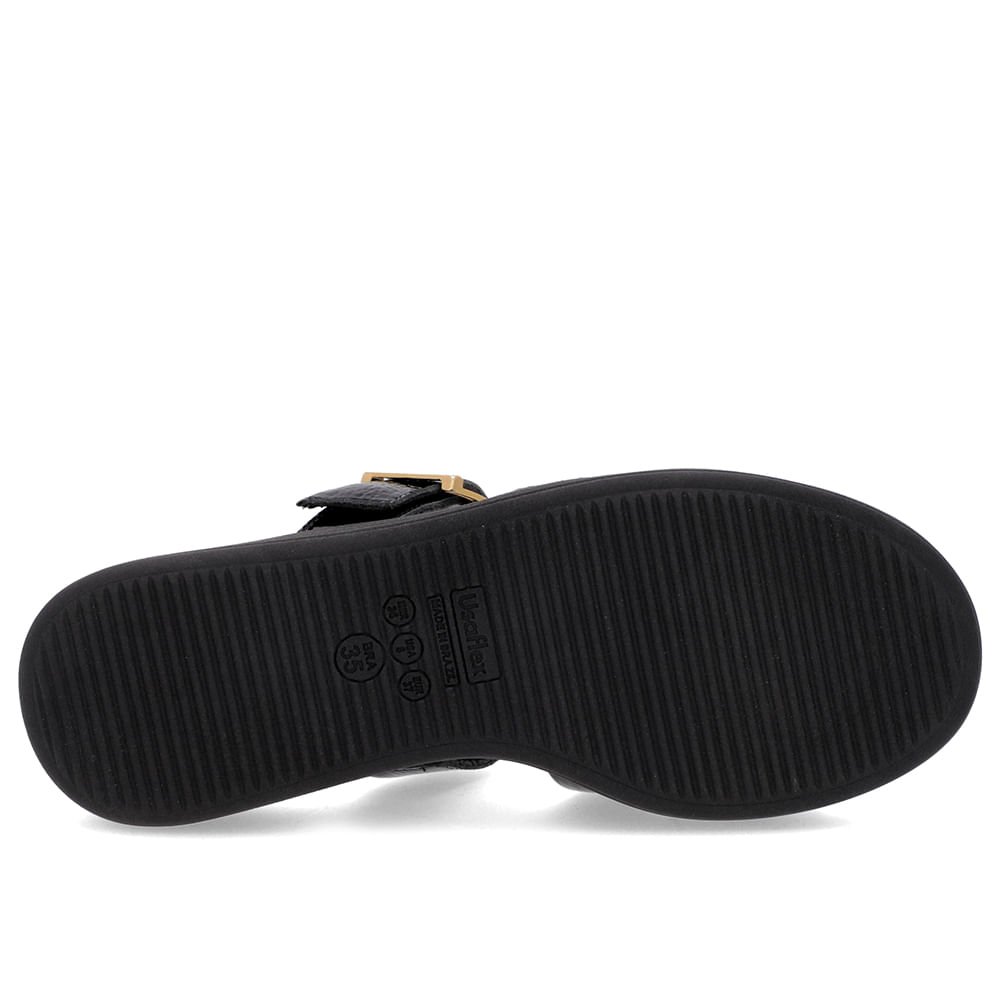 Tamanco Salto Plataforma Verniz Preto Fivela Preto 5