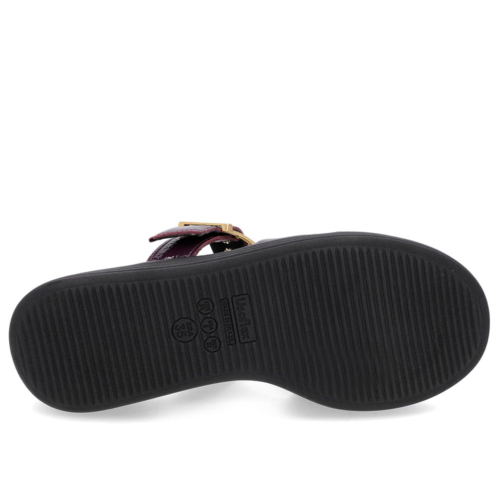 Tamanco Salto Plataforma Verniz Roxo Fivela Roxo 5
