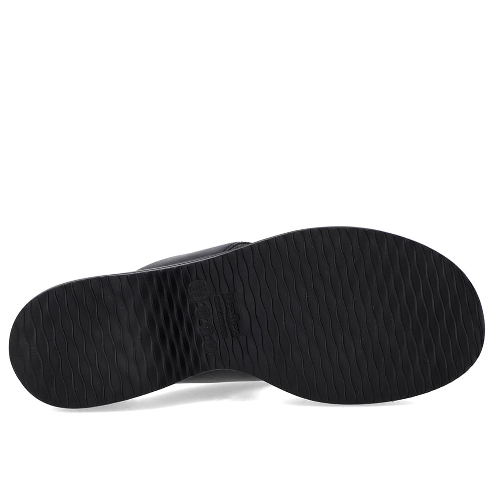 Chinelo Salto Plataforma Couro Preto Preto 5