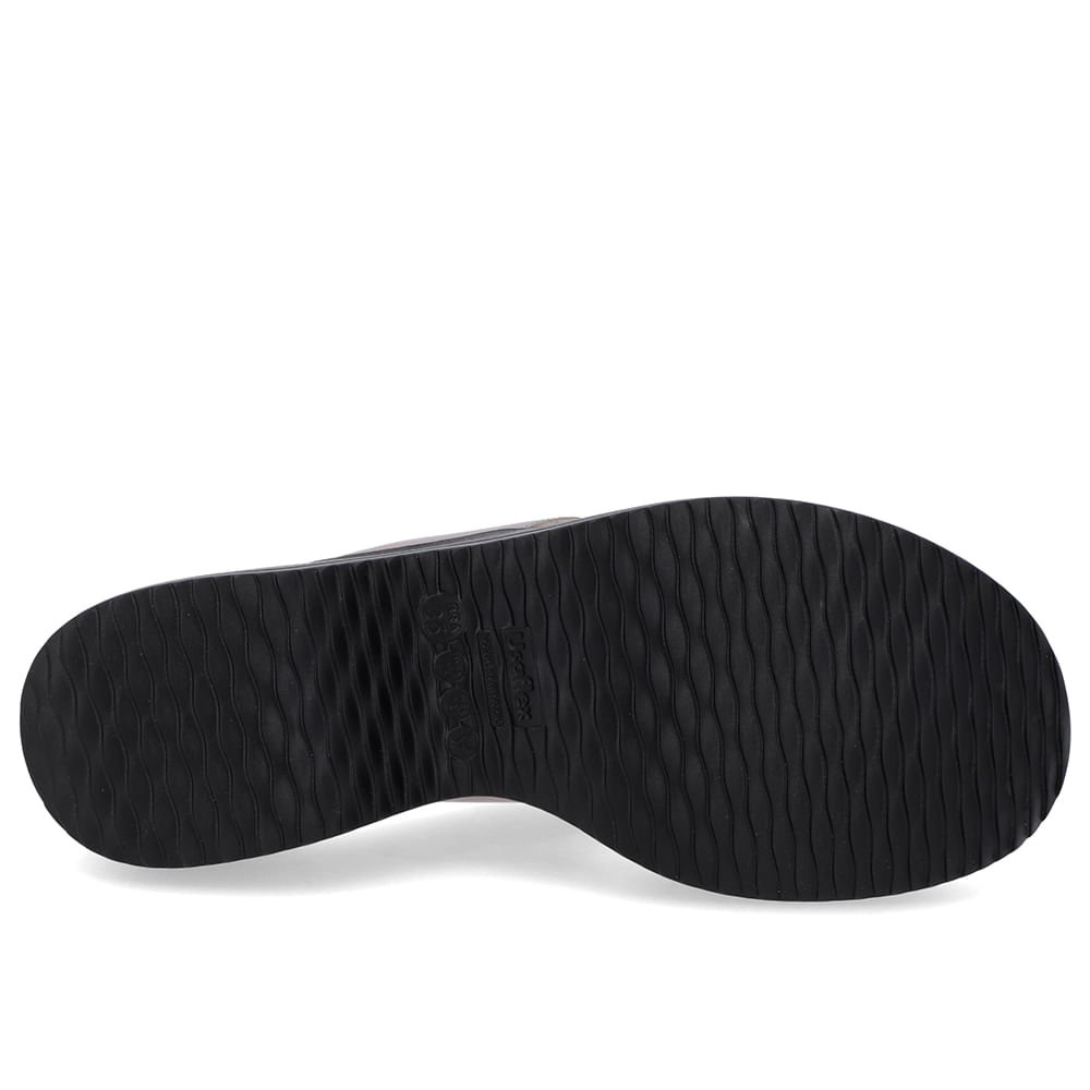 Chinelo Salto Plataforma Couro Aço Cinza 5