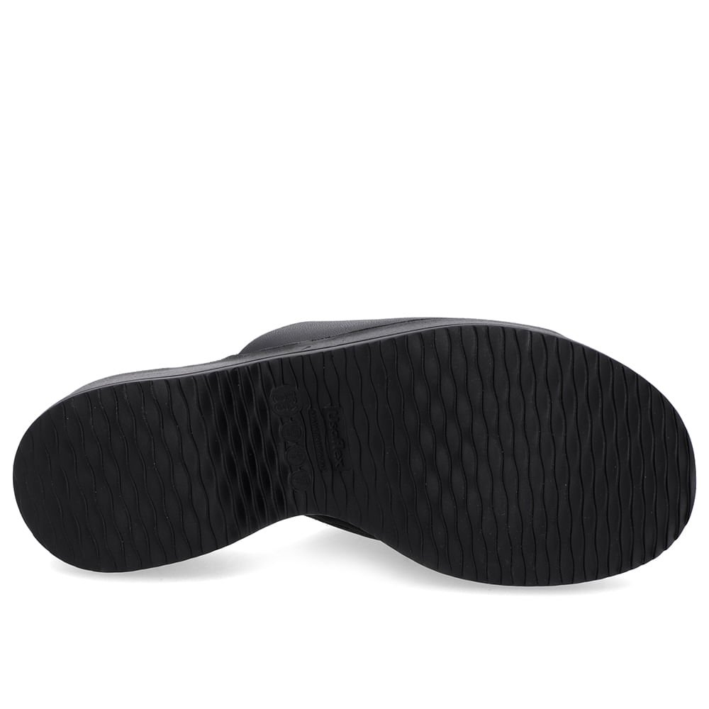 Tamanco Salto Plataforma Couro Preto Preto 5