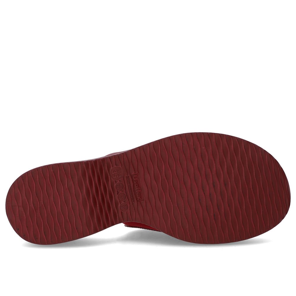 Tamanco Salto Plataforma Couro Vermelho Vermelho 5