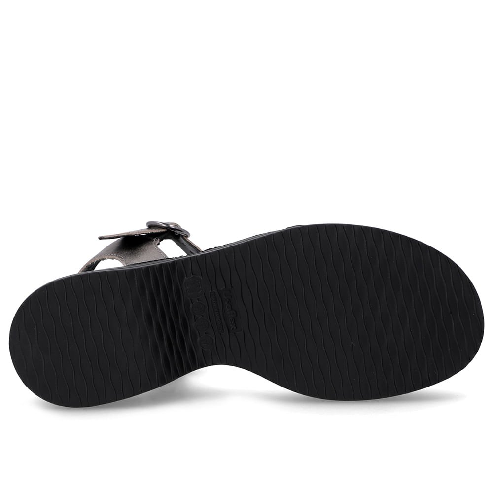 Sandália Salto Plataforma Couro Aço Básica Cinza 5