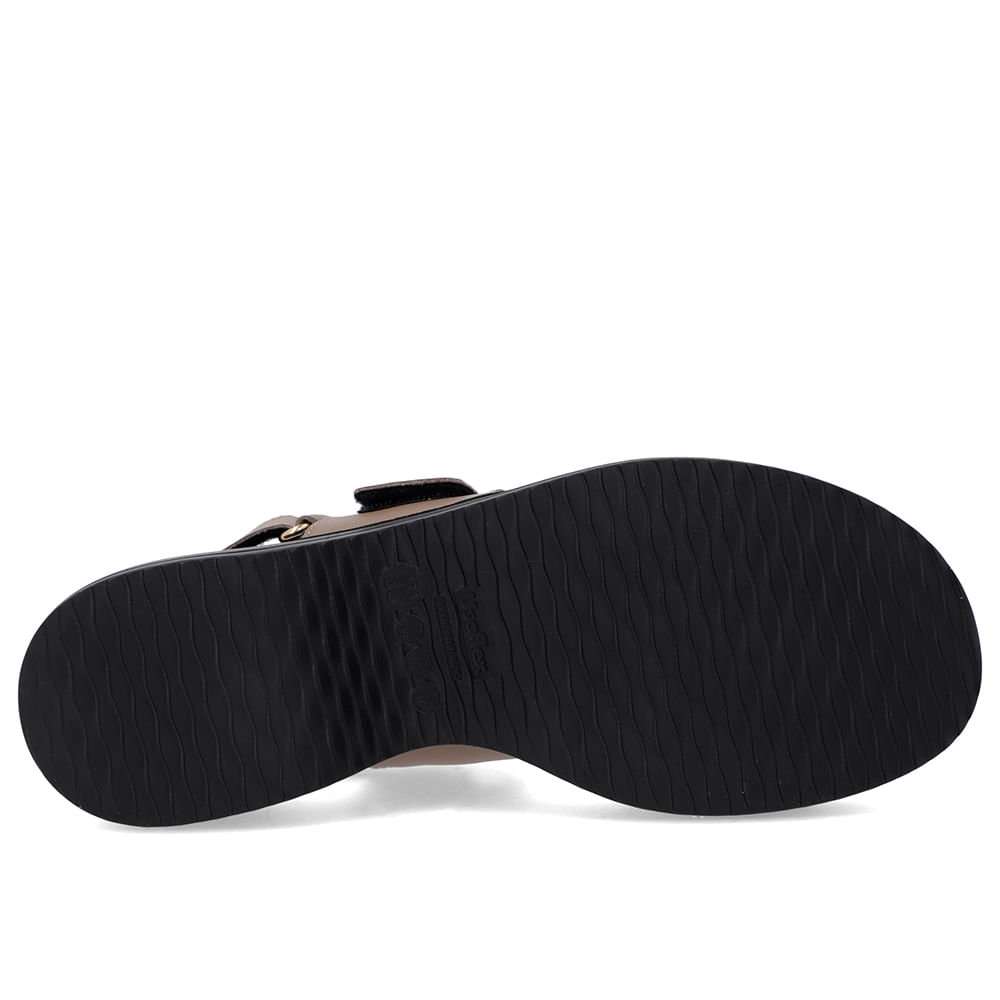 Sandália Salto Plataforma Couro Marrom Marrom 5