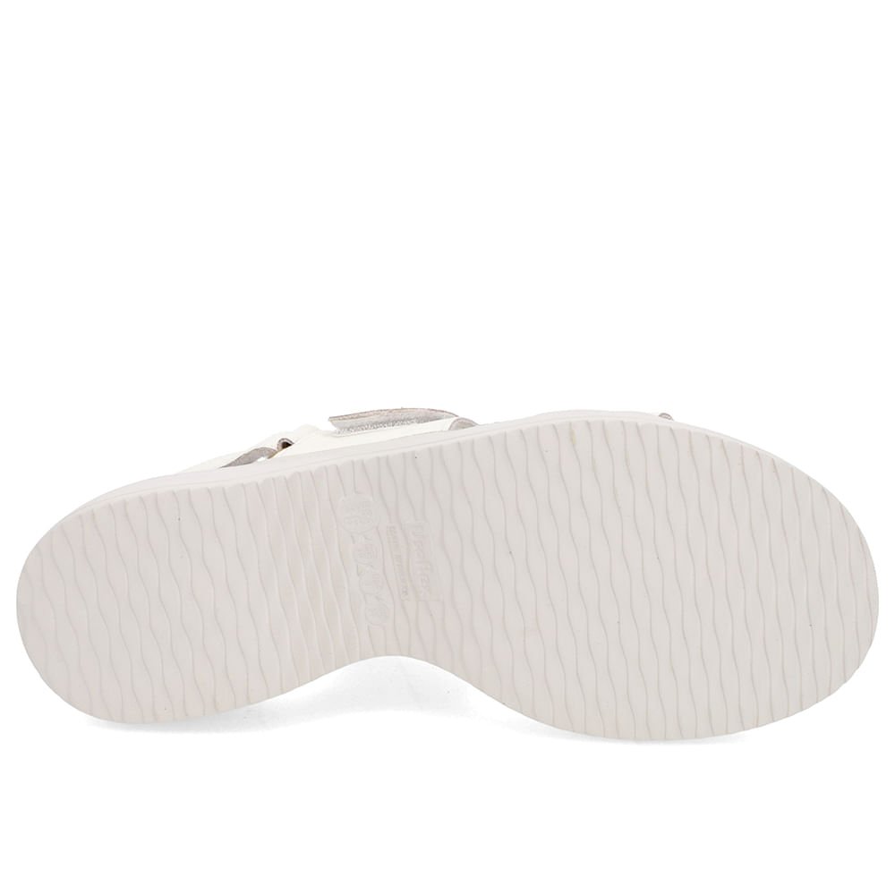 Sandália Salto Plataforma Couro Branca Marfim Branco 5