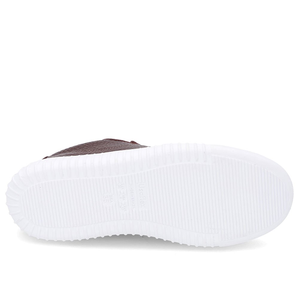 Tênis Casual Marrom Couro Cadarço Marrom 5