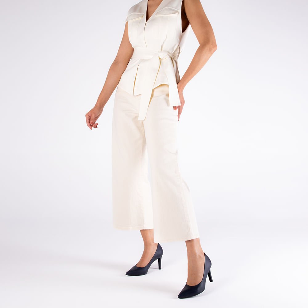 Scarpin Salto Alto Couro Azul Bico Fino Azul 4