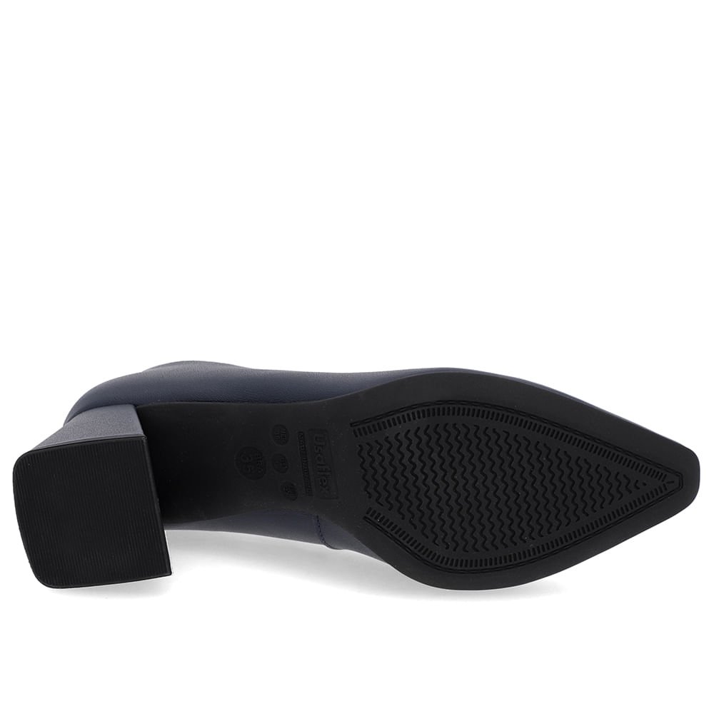 Scarpin Básico Couro Azul Bico Fino Azul 5