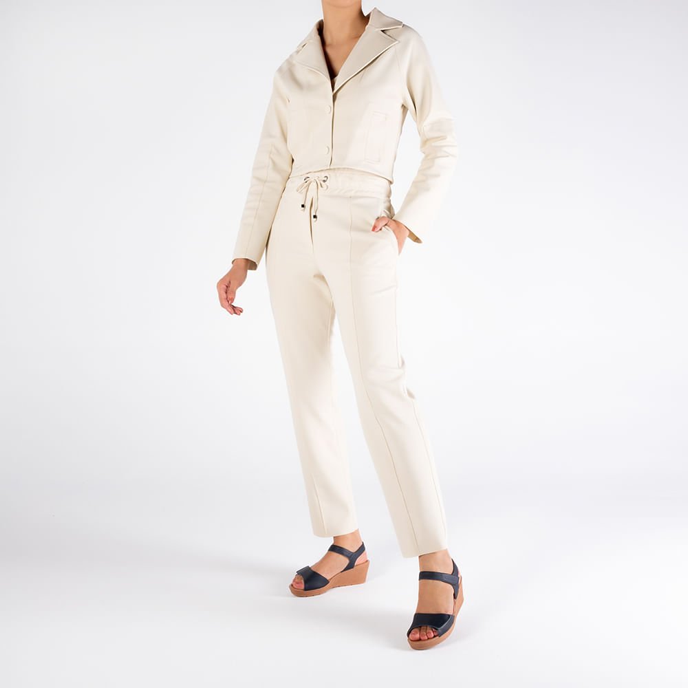 Sandália Salto Médio Couro Azul Fecho-Flex Azul 4