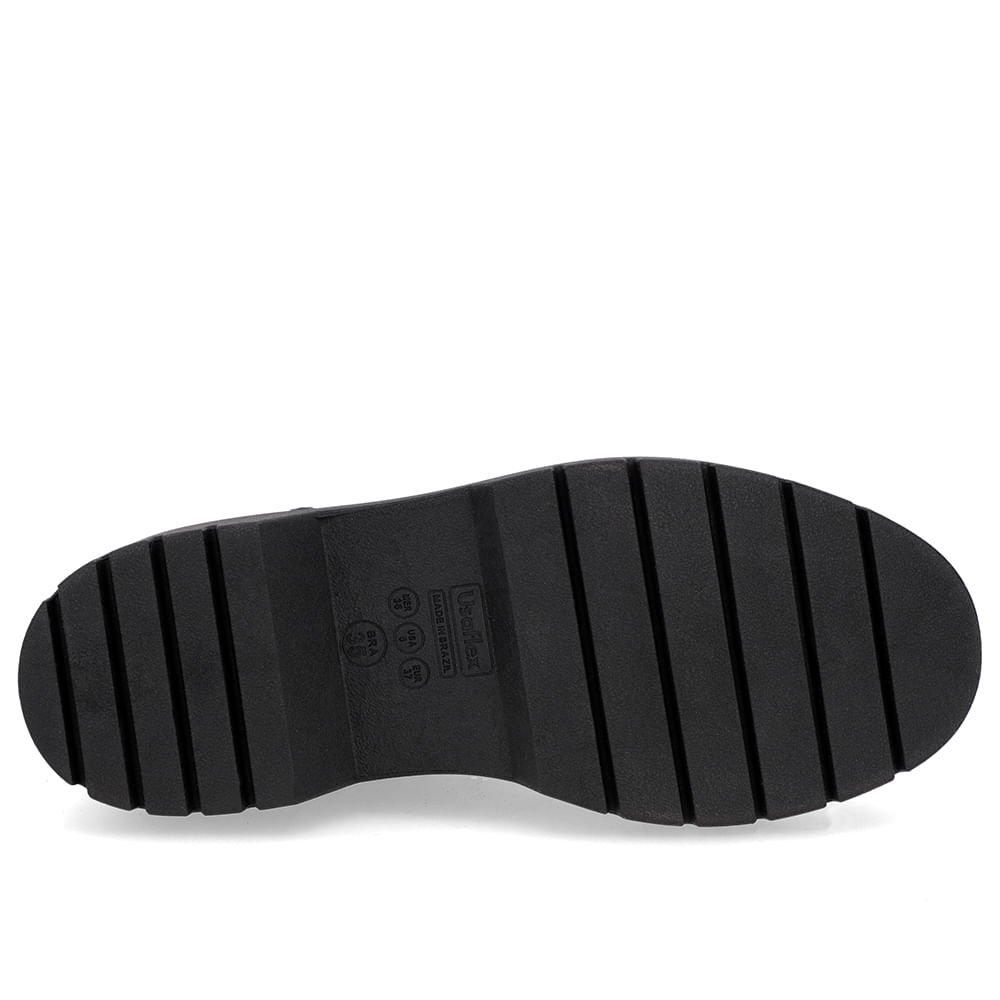 Bota Salto Plataforma Marrom Couro Duas Fivelas Marrom 5