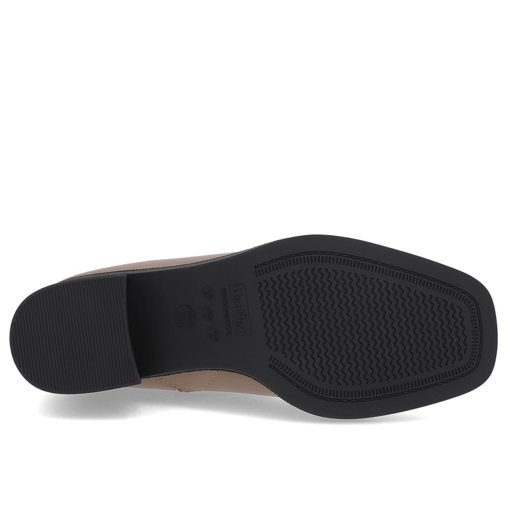 Bota Bico Quadrado Marrom Claro Couro Fivela Marrom 5