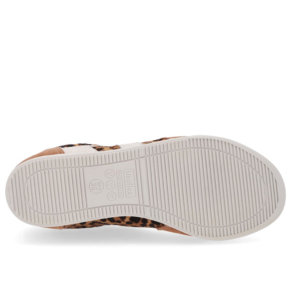 Tênis Retrô Branco Couro Detalhe Pelo Branco 5