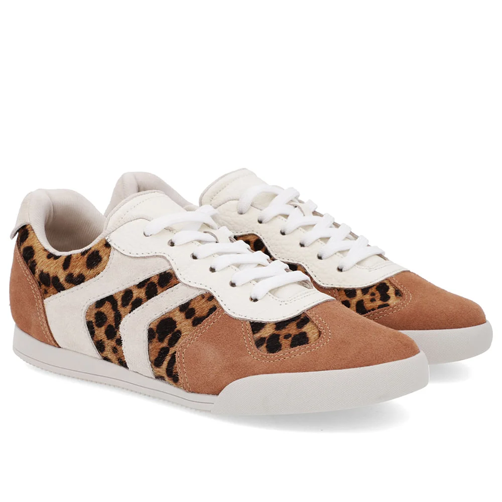 Tênis Retrô Branco Couro Detalhe Pelo Branco 2