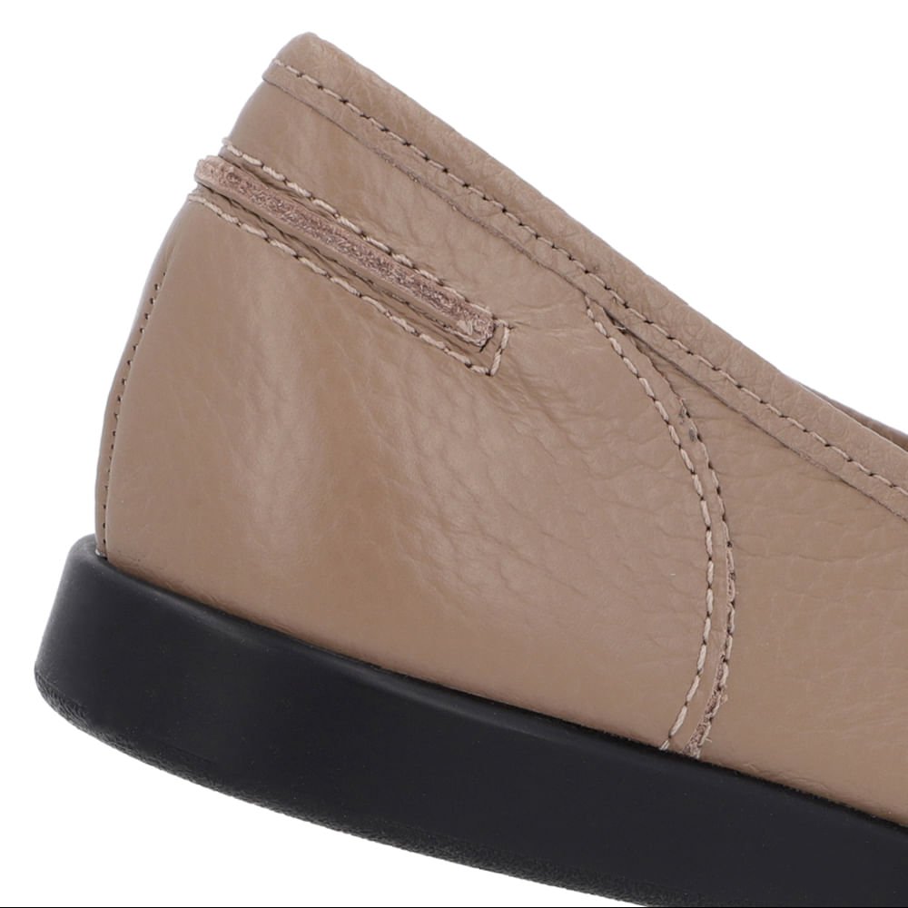 Loafer Casual Marrom Claro Couro Tira Marrom 4