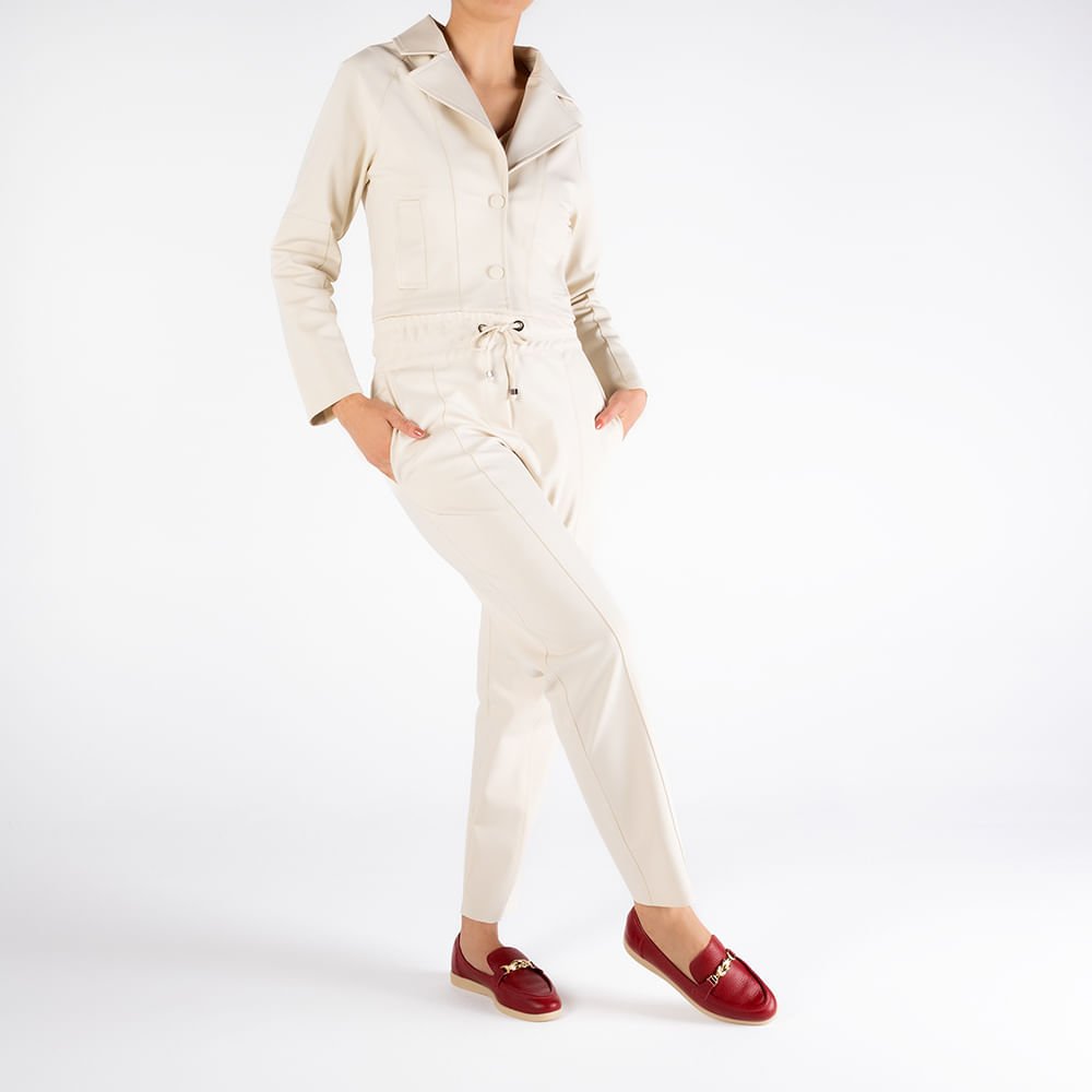 Loafer Casual Vermelho Couro Tira Vermelho 4