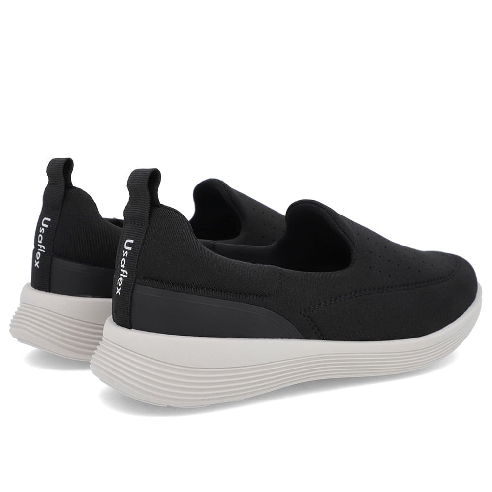 Tênis Básico Preto Elastano Furos Preto 3