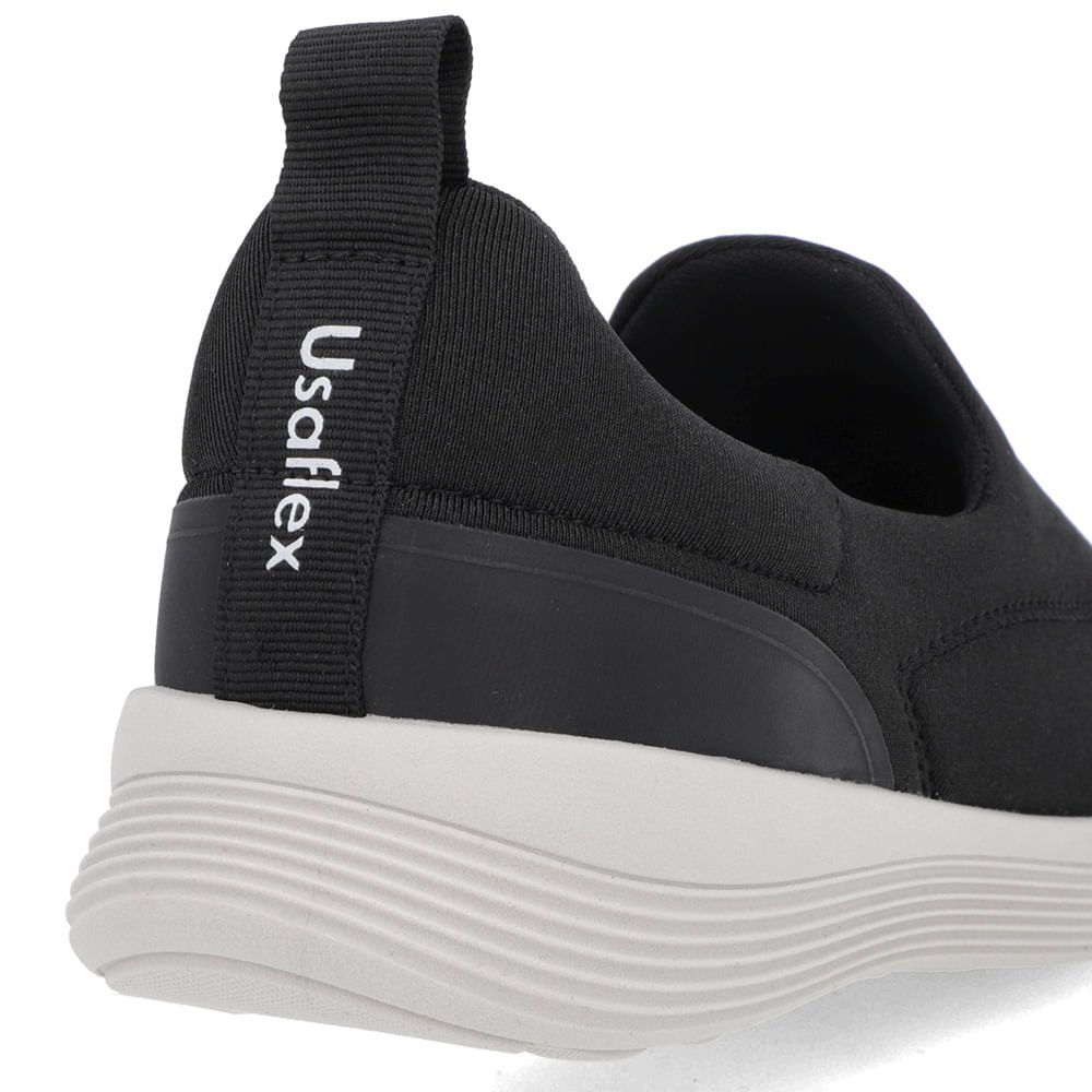 Tênis Básico Preto Elastano Furos Preto 4