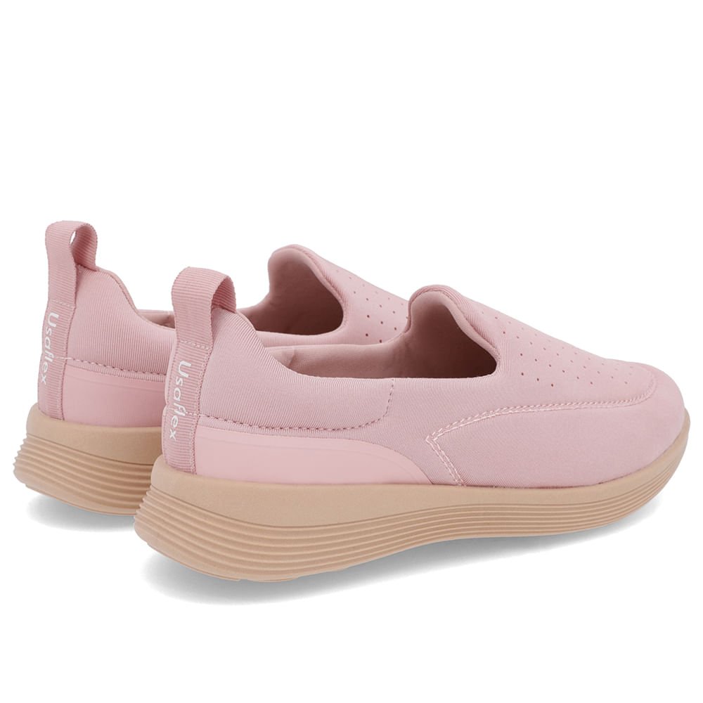 Tênis Básico Rosa Elastano Furos Rosa 3