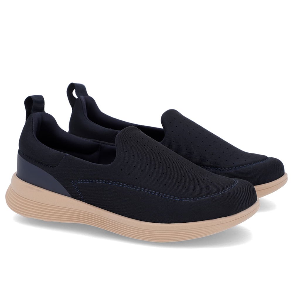 Tênis Básico Azul Elastano Furos Azul 2