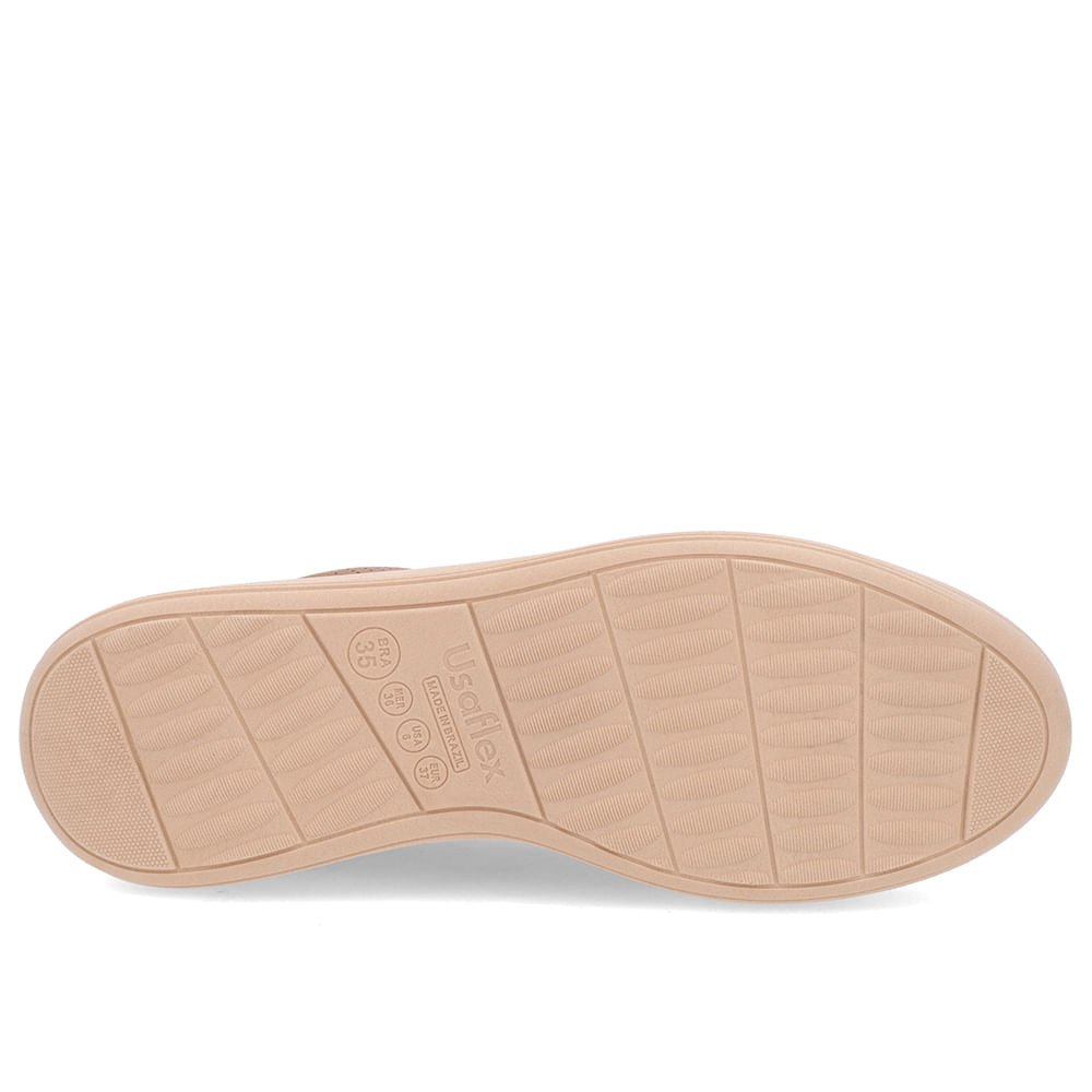 Tênis Marrom Couro Furos Cadarço Elástico Marrom 5