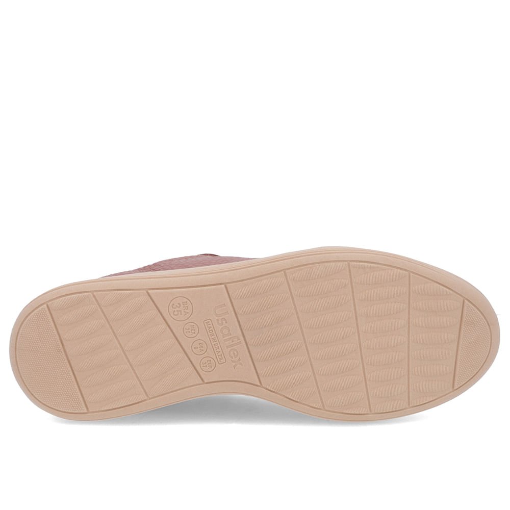 Tênis Rosa Couro Furos Cadarço Rosa 5