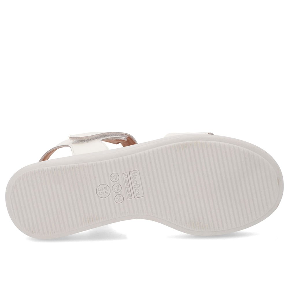 Sandália Casual Couro Branca Marfim Sola Clara Branco 5