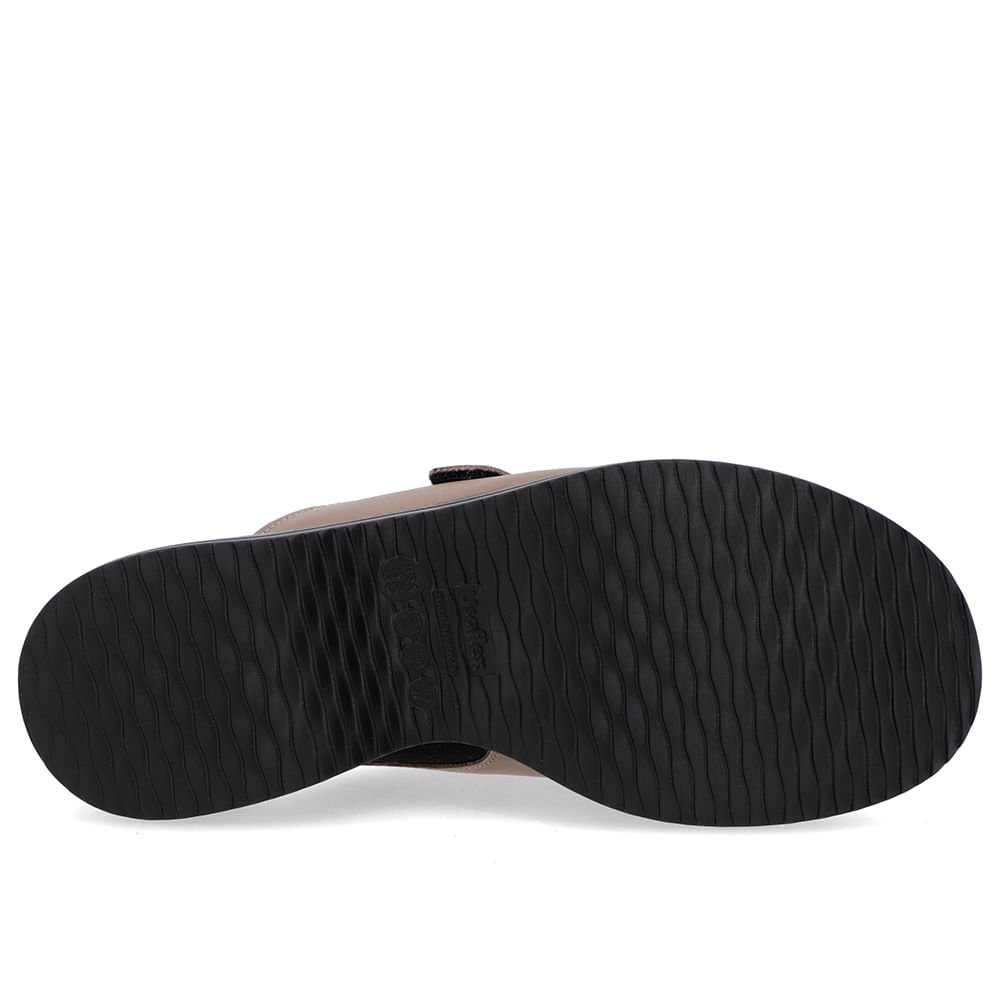 Tamanco Salto Plataforma Couro Marrom Claro Fecho-Flex Marrom 5