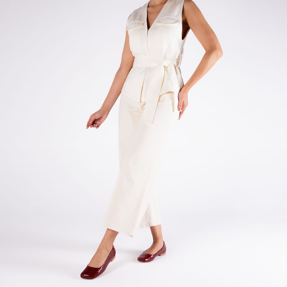 Sapatilha Vermelha Verniz Bico Quadrado Vermelho 4