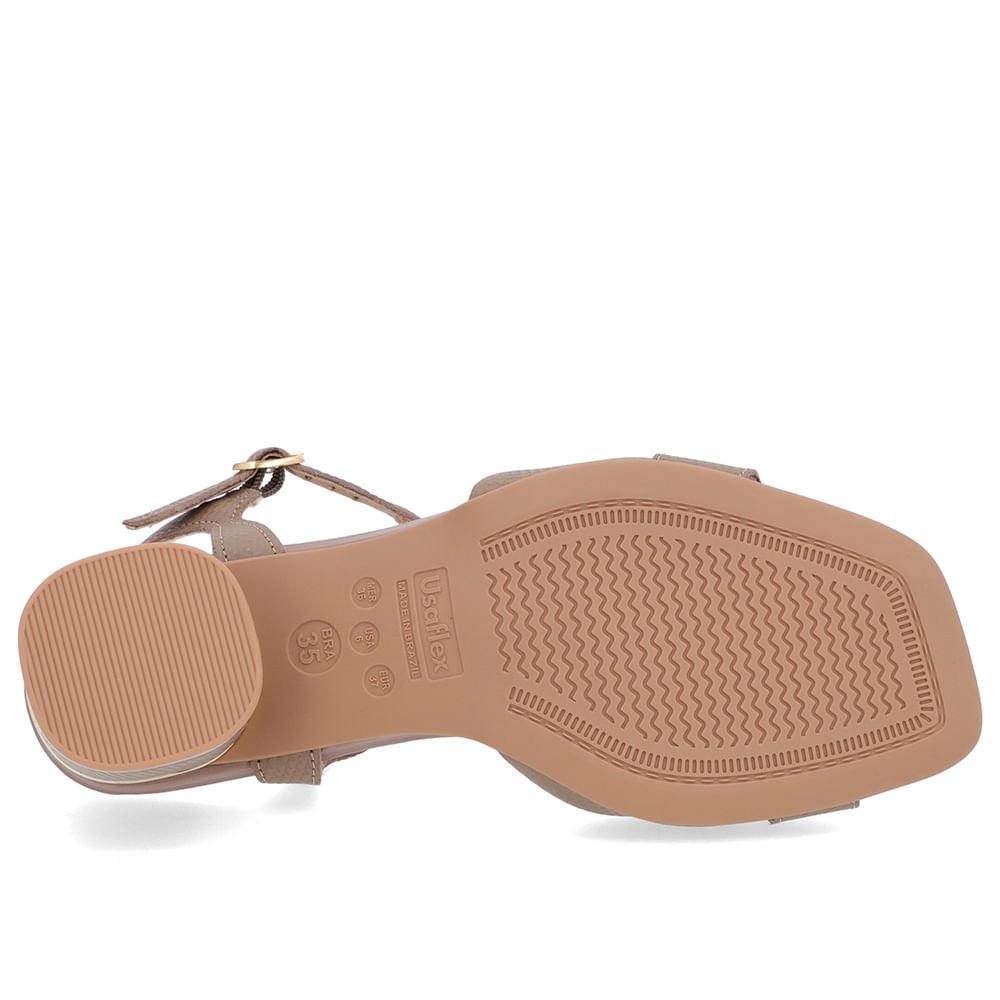 Sandália Couro Marrom Claro Fivela Marrom 5