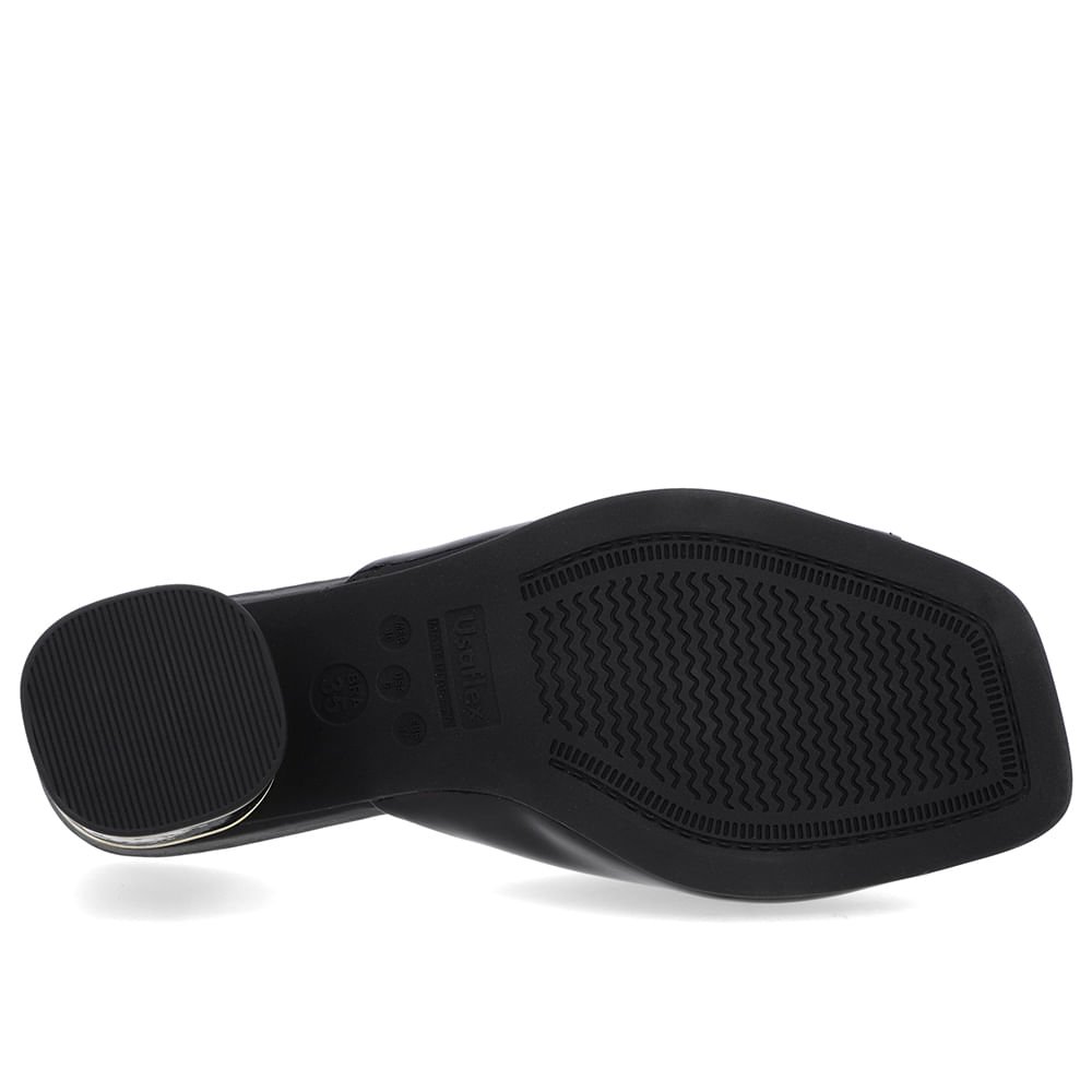 Tamanco Detalhe Salto Verniz Preto Preto 5